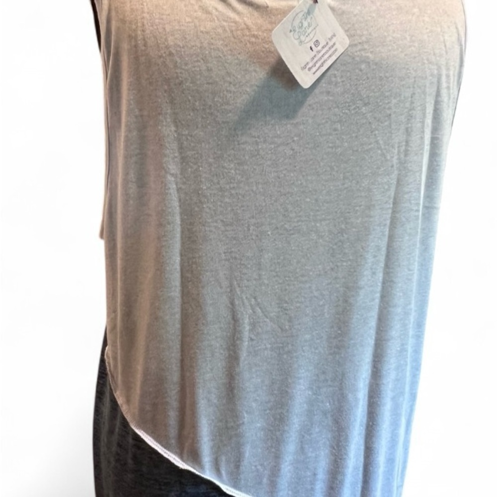 Haptics Sleeveless blue colorblock top 3x xxxl plus size Tank Top - Picture 4 of 4